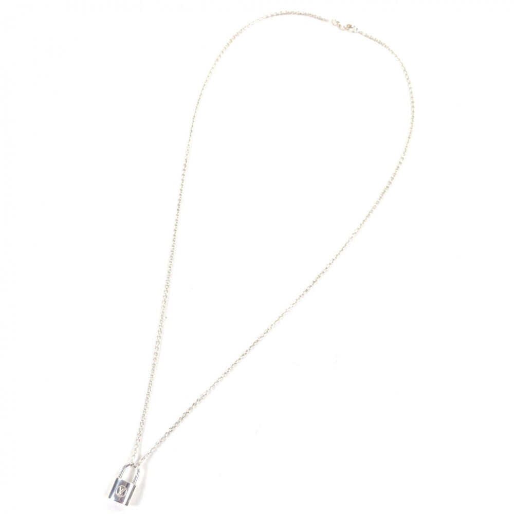LOUIS VUITTON Silver Lockit Necklace - Picture 3 of 6